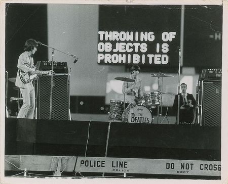 Lot #7062 Beatles at Shea Stadium 1966 Photograph - Image 1