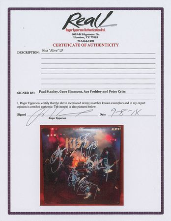 Lot #7236 KISS Signed ‘Alive!’ Album - Image 2