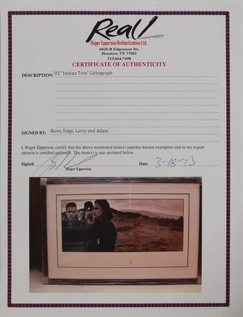 Lot #7327 U2 Signed Lithograph - Image 6