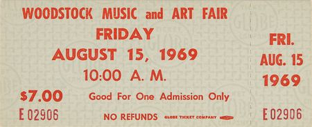 Lot #7207 Woodstock Set of (6) Tickets - Image 4