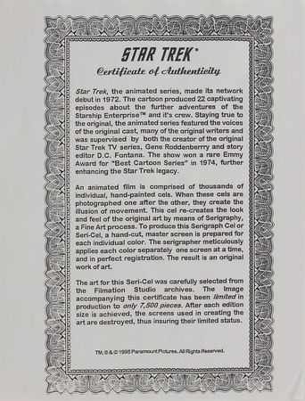 Lot #7443 Star Trek Pair of Sericels - Image 4