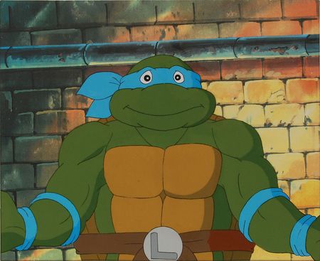 Lot #7444 Teenage Mutant Ninja Turtles Set of (8) Animation Cels - Image 1