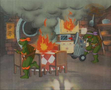 Lot #7444 Teenage Mutant Ninja Turtles Set of (8) Animation Cels - Image 4