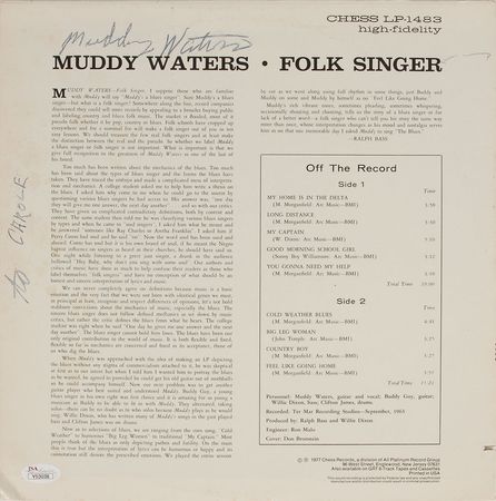 Lot #7162 Muddy  Waters Signed Album - Image 1