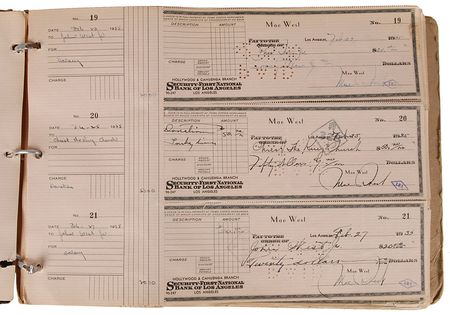 Lot #7355 Mae West Collection of Checks - Image 1