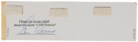 Lot #317 Gene Cernan: Cernan-certified quintet of lunar flown cue cards - Image 1
