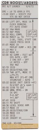 Lot #317 Gene Cernan: Cernan-certified quintet of lunar flown cue cards - Image 2