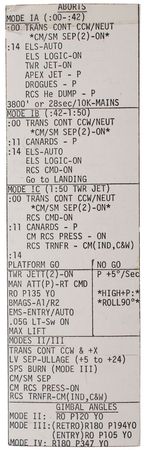 Lot #317 Gene Cernan: Cernan-certified quintet of lunar flown cue cards - Image 9