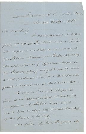 Lot #86 James Buchanan: “Every person here is anxiously expecting the answer of the Czar” - Image 1