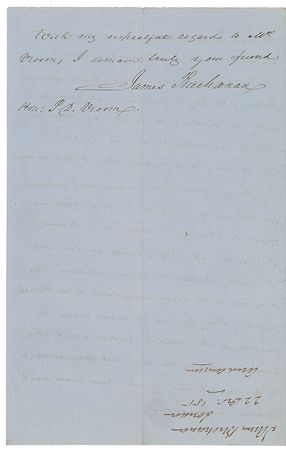 Lot #86 James Buchanan: “Every person here is anxiously expecting the answer of the Czar” - Image 3