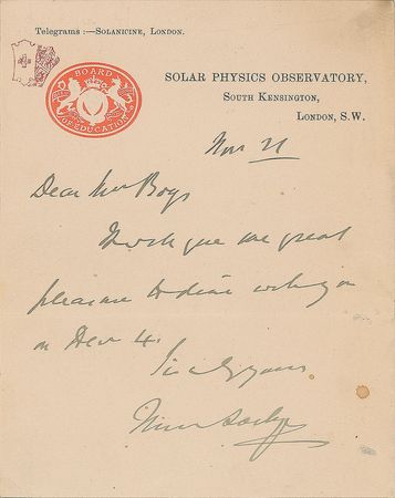 Lot #346 Norman Lockyer: The discoverer of helium - Image 1