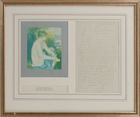 Lot #368 Pierre-Auguste Renoir: The Impressionist?s advice for creating ?pure music???You must pronounce the notes?do, re, mi, fa, sol? - Image 1