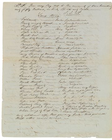 Lot #356 John J. Audubon: “I am extremely desirous to procure in the flesh (feathers and all)”—Audubon’s comprehensive ‘want list’ - Image 2