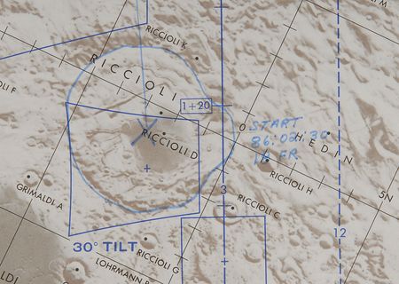 Lot #54 Dave Scottâ??s Apollo 15 Lunar Orbit-Flown Photography Chart: CDR Scottâ??s amazing 14-foot long lunar photography chart - Image 4