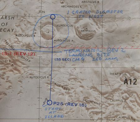 Lot #54 Dave Scottâ??s Apollo 15 Lunar Orbit-Flown Photography Chart: CDR Scottâ??s amazing 14-foot long lunar photography chart - Image 6
