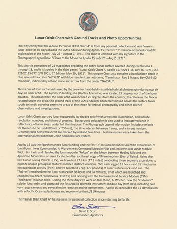 Lot #54 Dave Scottâ??s Apollo 15 Lunar Orbit-Flown Photography Chart: CDR Scottâ??s amazing 14-foot long lunar photography chart - Image 5