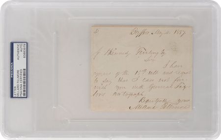 Lot #61 Millard Fillmore Handwritten Letter Signed - Image 1