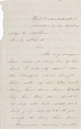 Lot #90 U. S. Grant: Grant arranges boats for the arrival of Quinby troops - Image 2