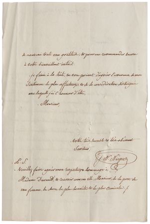 Lot #36 Nicephore Niepce: Excessively rare 1827 letter by the inventor of photography - Image 2
