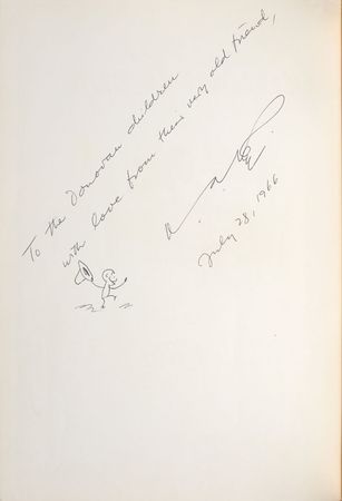 Lot #526 H. A. Rey: Wonderful inscribed copy with rare Curious George sketch - Image 1