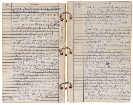 Lot #314 Apollo 7: Apollo 7 in-flight log book annotated by entire mission crew - Image 3