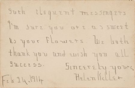 Lot #185 Helen Keller Handwritten Letter Signed - Image 2
