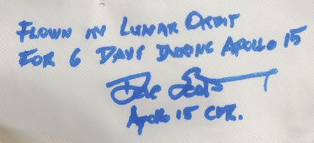 Lot #51 Dave Scottâ??s Apollo 15 Lunar Orbit Flown Beta Cloth Bag: 