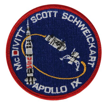 Lot #49 Dave Scottâ€™s Apollo 9 Flown Mission Patch: 