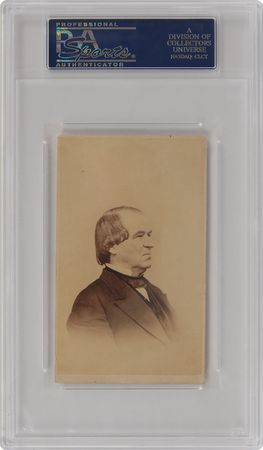 Lot #89 Andrew Johnson: Boldly signed carte-de-visite of the 17th president - Image 2