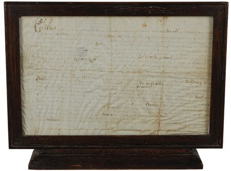 Lot #174 Charles Calvert Signed Document - Image 1