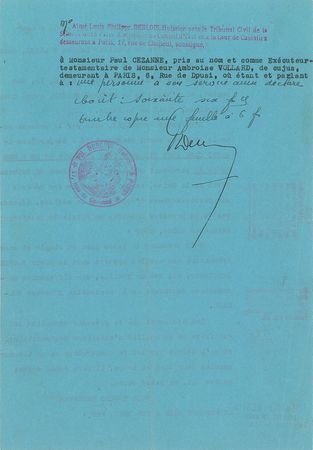 Lot #369 Ambroise Vollard Document - Image 1