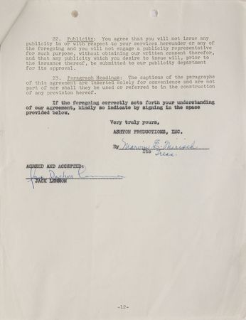 Lot #681 Some Like It Hot: Curtis and Lemmon sign on for the film classic - Image 3