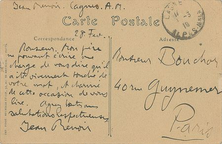 Lot #757 Jean Renoir Handwritten Letter Signed - Image 1