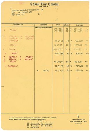 Lot #748 Marilyn Monroe: Milton Greene Check - Image 3