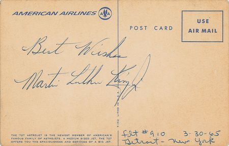 Lot #186 Martin Luther King, Jr: Signed after the funeral of a murdered Selma marcher - Image 1