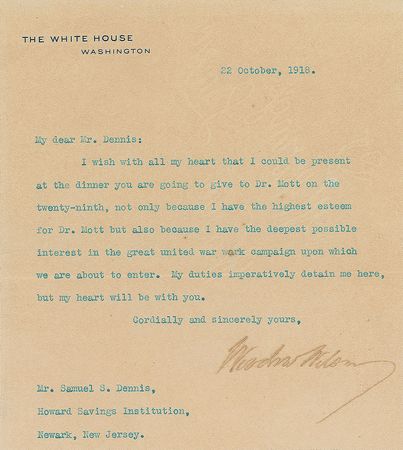 Lot #132 Woodrow Wilson Typed Letter Signed - Image 3