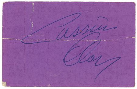 Lot #783 Muhammad Ali: Remarkable Liston vs. Patterson ticket, signed by the next challengerâ€”