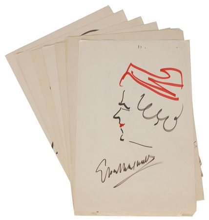 Lot #704 Celebrities Sketches - Image 2