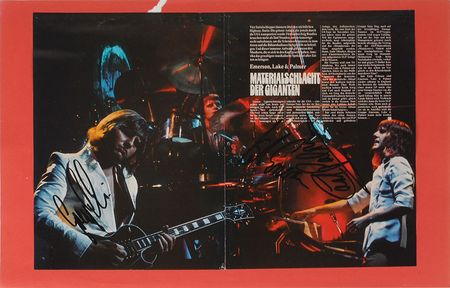 Lot #619 Emerson, Lake, and Palmer Signed Photographs - Image 1