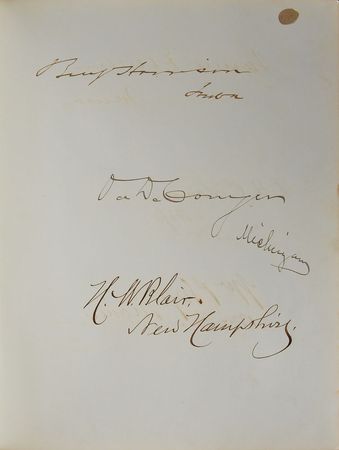 Lot #99 William McKinley and the 1884 Congress: Impressive compilation including McKinley, Harrison, and over 300 fellow congressmen - Image 2