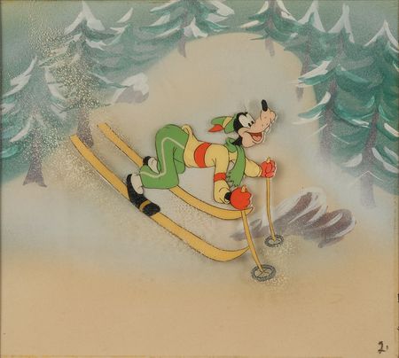Lot #437 Goofy production cel from The Art of Skiing Production Cel - Image 1