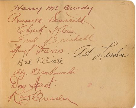 Lot #782 Baseball Hall of Famers: Ruth, Gehrig, Johnson, and More: Remarkable 1932 autograph book featuring over 50 Hall of Famersâ€”Ruth, Gehrig, Johnson, Wagner, Foxx, Ott, and more - Image 20