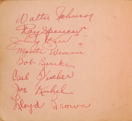 Lot #782 Baseball Hall of Famers: Ruth, Gehrig, Johnson, and More: Remarkable 1932 autograph book featuring over 50 Hall of Famersâ€”Ruth, Gehrig, Johnson, Wagner, Foxx, Ott, and more - Image 3