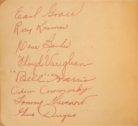 Lot #782 Baseball Hall of Famers: Ruth, Gehrig, Johnson, and More: Remarkable 1932 autograph book featuring over 50 Hall of Famersâ€”Ruth, Gehrig, Johnson, Wagner, Foxx, Ott, and more - Image 19