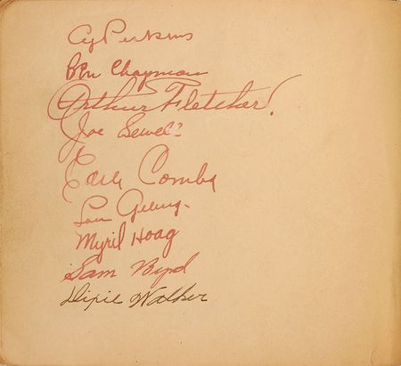Lot #782 Baseball Hall of Famers: Ruth, Gehrig, Johnson, and More: Remarkable 1932 autograph book featuring over 50 Hall of Famersâ€”Ruth, Gehrig, Johnson, Wagner, Foxx, Ott, and more - Image 2