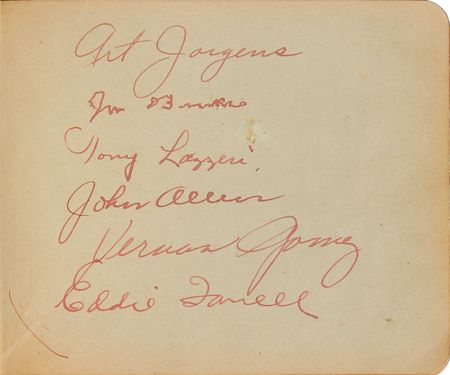 Lot #782 Baseball Hall of Famers: Ruth, Gehrig, Johnson, and More: Remarkable 1932 autograph book featuring over 50 Hall of Famersâ€”Ruth, Gehrig, Johnson, Wagner, Foxx, Ott, and more - Image 11