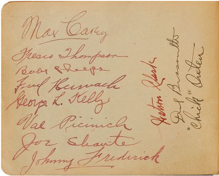 Lot #782 Baseball Hall of Famers: Ruth, Gehrig, Johnson, and More: Remarkable 1932 autograph book featuring over 50 Hall of Famersâ€”Ruth, Gehrig, Johnson, Wagner, Foxx, Ott, and more - Image 21