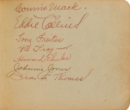 Lot #782 Baseball Hall of Famers: Ruth, Gehrig, Johnson, and More: Remarkable 1932 autograph book featuring over 50 Hall of Famersâ€”Ruth, Gehrig, Johnson, Wagner, Foxx, Ott, and more - Image 17