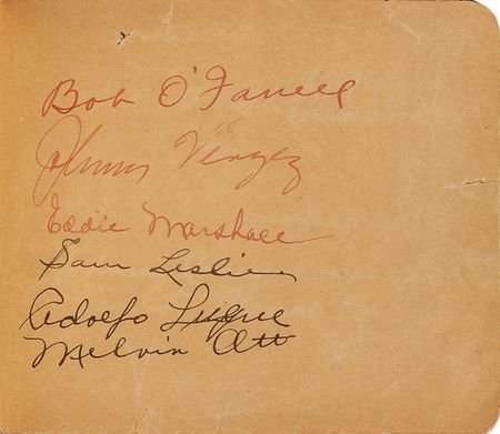Lot #782 Baseball Hall of Famers: Ruth, Gehrig, Johnson, and More: Remarkable 1932 autograph book featuring over 50 Hall of Famersâ€”Ruth, Gehrig, Johnson, Wagner, Foxx, Ott, and more - Image 14