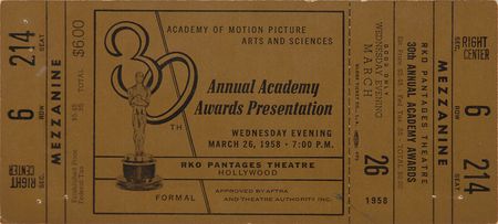 Lot #687 Academy Awards Tickets Tickets - Image 2